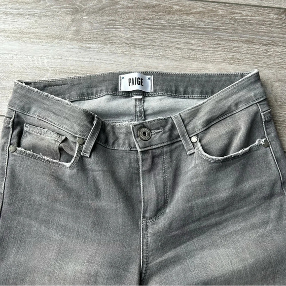 Paige Verdugo Raw Hem Ankle Skinny Jeans in Sea Salt - Picture 5 of 14